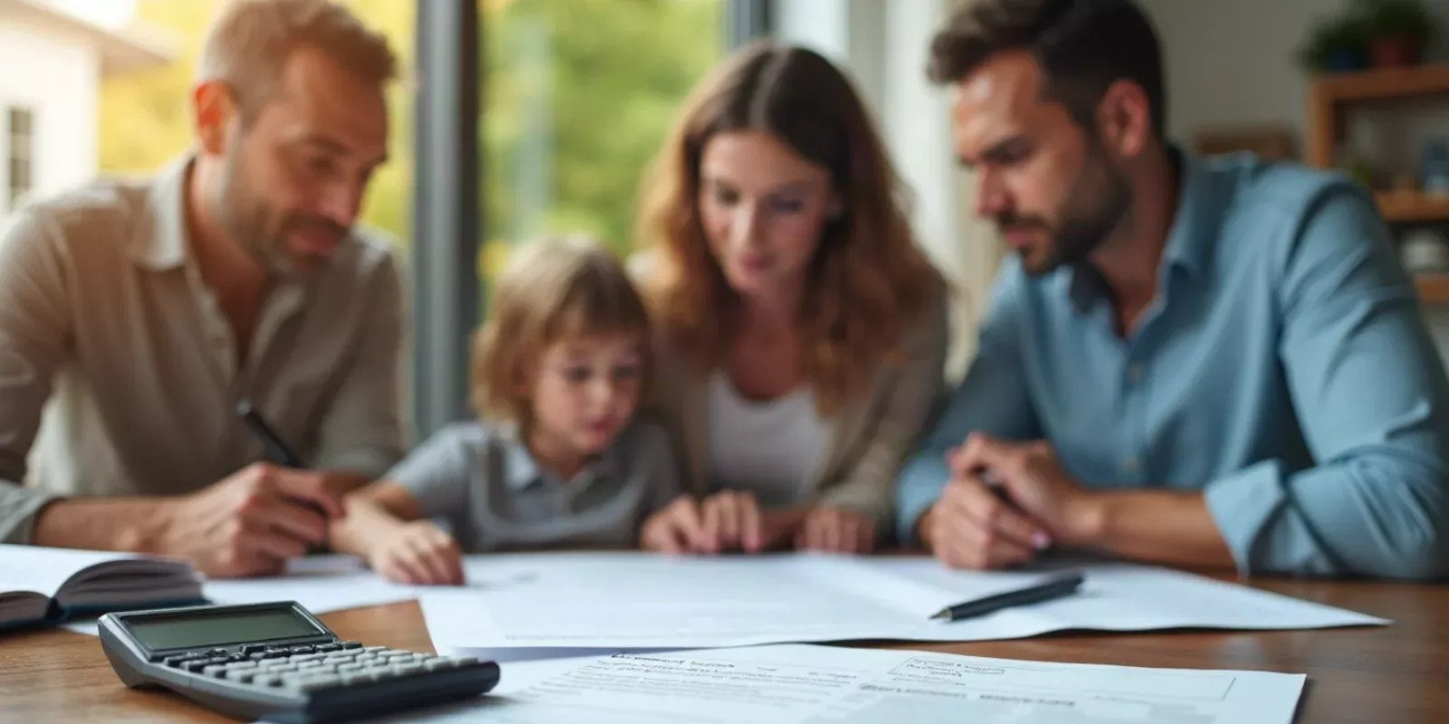Familia revisando documentos de propiedad y llaves de casa en Miami, planificación de herencia para extranjeros 2026